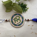 Aikiya Handcrafted Om Hanging – Blue Thread And Bead Decor