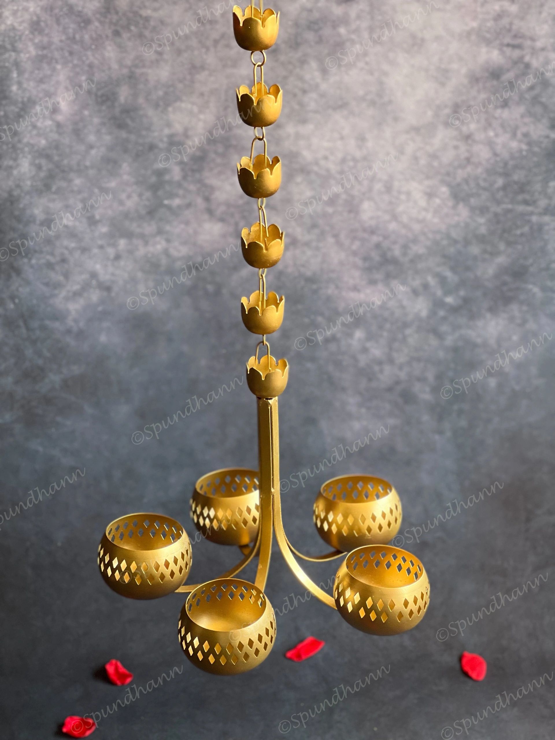 Hanging Pendant with 5 Tea Light Holders