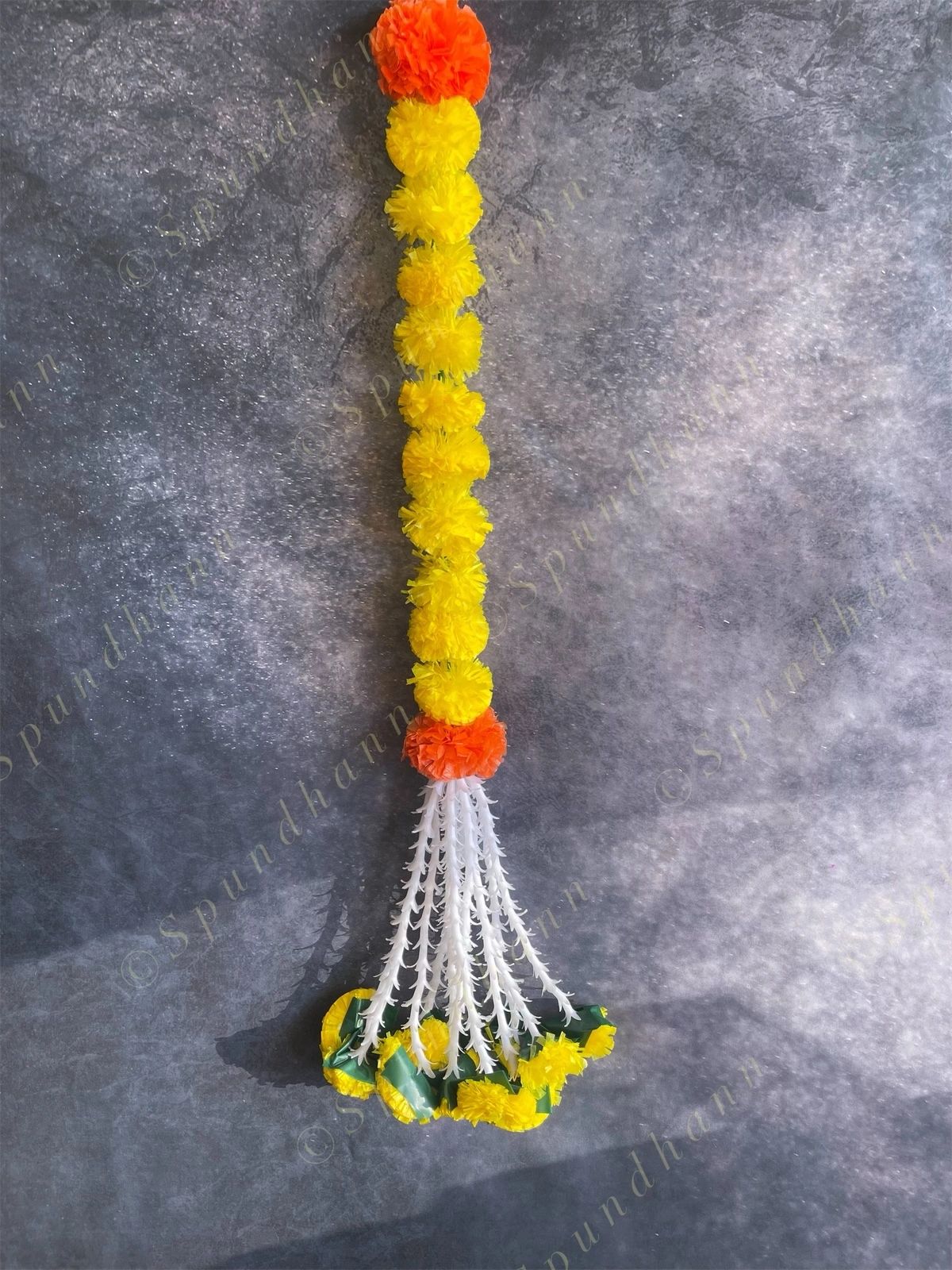 Yellow Marigold & Rajnigandha Dangler Strings - Two strings