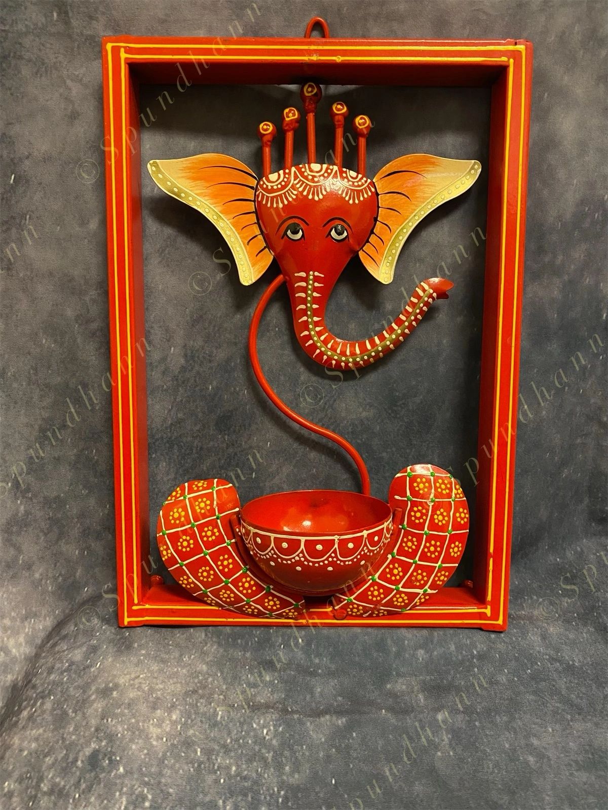 Decorative Ganesh framed Tea Light Holder