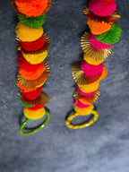 Colorful Pom Pom/Gota Hanging Set of 2