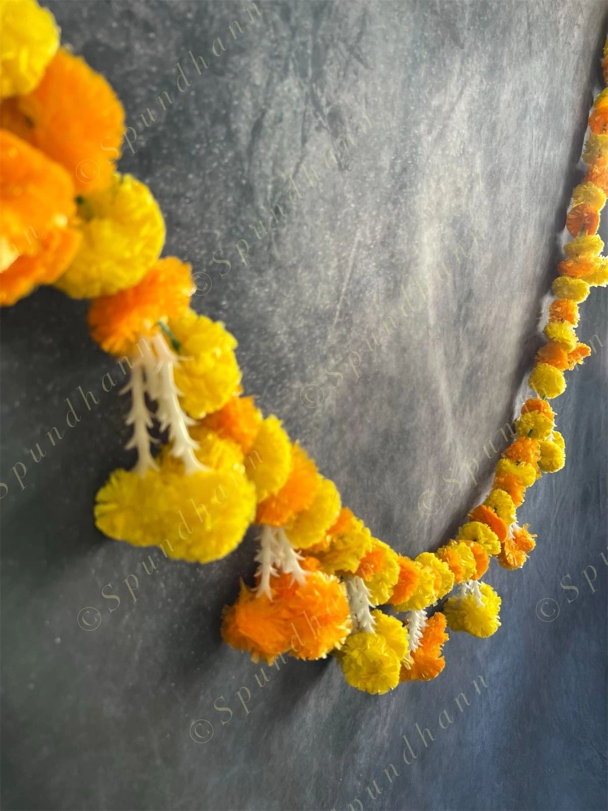 Marigold Yellow & Orange Floral Line Toran