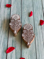 Floral Design Wooden Block Wall Hanging Decor