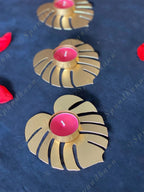 Leaf Shape Metal Tea Light Candle Holder