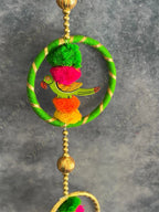 3 Chakris, Wooden Parrots, Pom Pom & Bell Tassel Dangler