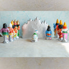 Handcrafted Kailayam Navaratri Golu Doll Set featuring Lord Shiva, Goddess Parvati, Ganesha, Murugan, and their celestial entourage on Mount Kailash.