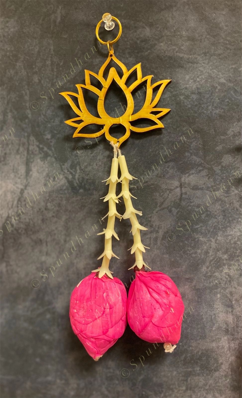 Lotus with Rajnigandha and Lotus Bud (Set of 2)