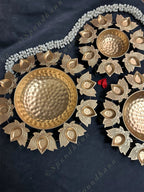 Golden Lined Lotus Diya Urli