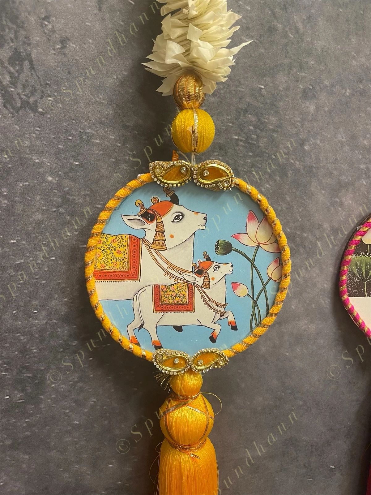 Animal Pichwai Art Chameli String Dangler