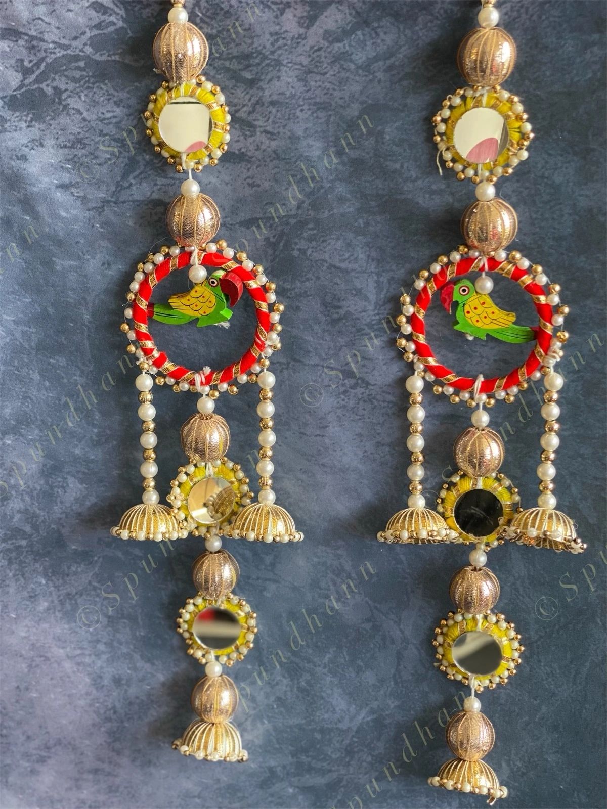 Colorful Parrot Jhumki Set of 2