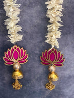 Chameli & Pink Lotus Tassel Dangler Set of 2