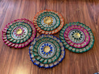Multicolored Frilled Edge Tea Light Holders