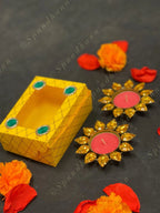 Decorated Paper Box with Studded Tea Light Holders