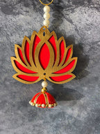 Pearls & Little Lotus Wall Dangler (Pair)