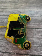 Embroidered Auto-Rickshaw Christmas Tree Ornament