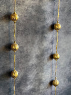 Golden Gota Balls & Tassels Long Dangler Strings Set of 2