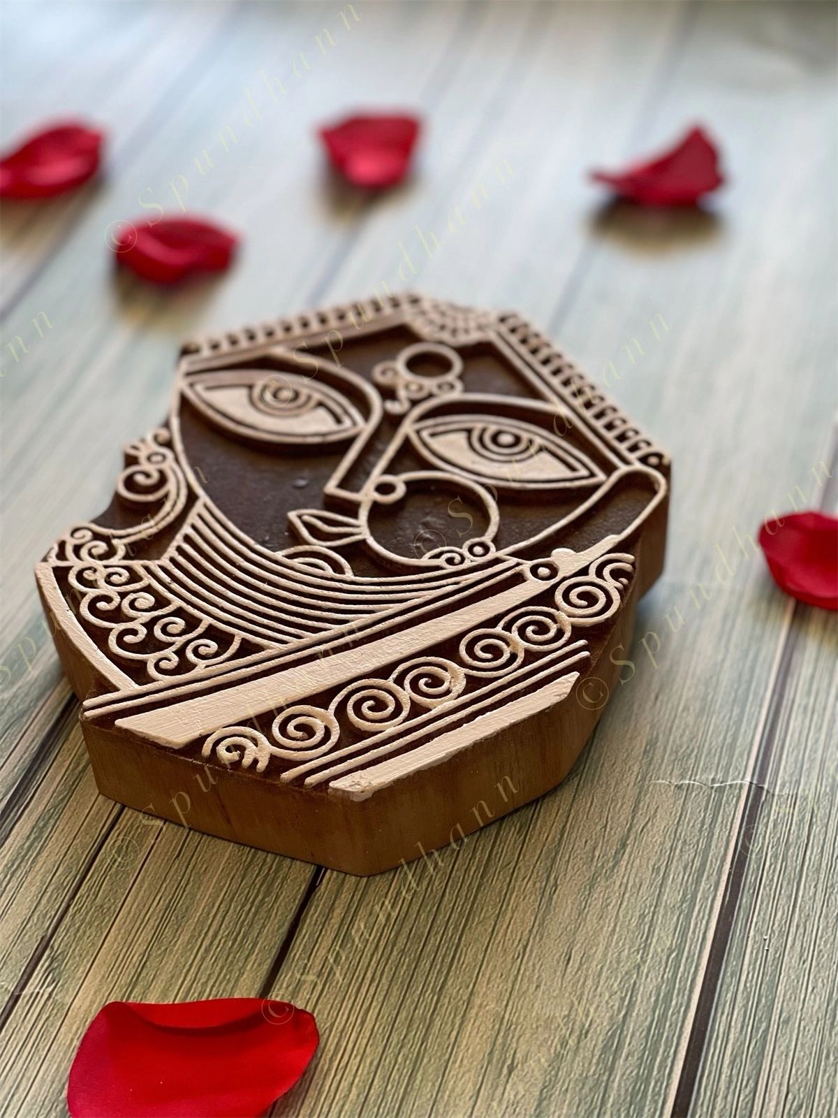Tribal Lady Wooden Block Wall Hanging Decor