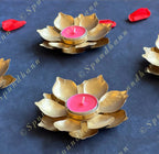 Golden Lotus Tea Light Holder