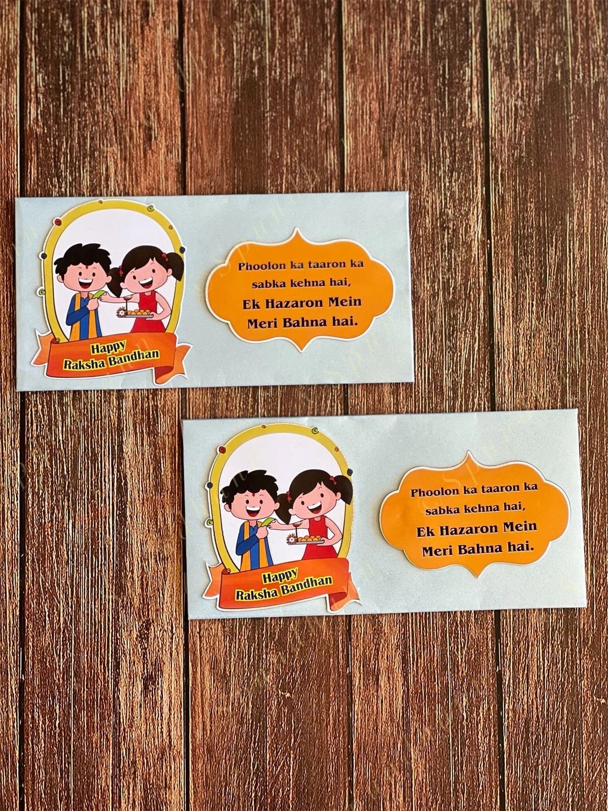 Rakhi Envelope in Grey Color