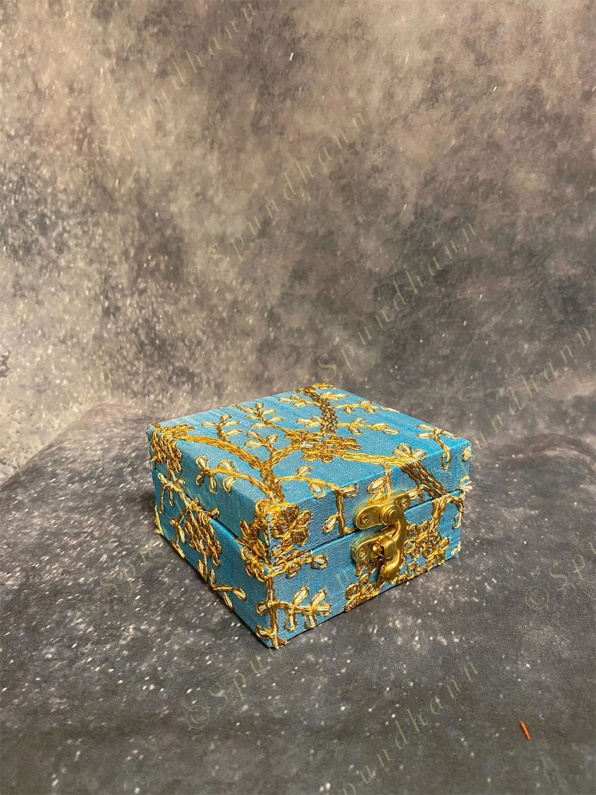 Square Floral Embroidered Gift Box Only