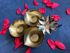3 Leaf Diya Shaped Standing Tea Light Holder