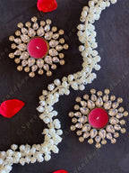 White & Golden Triple Studded Tea Light Holder