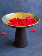 Hammered Gold Elevated Metal Dry Fruit Bowl