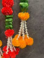Orange and Mango Marigold with mogra Toran