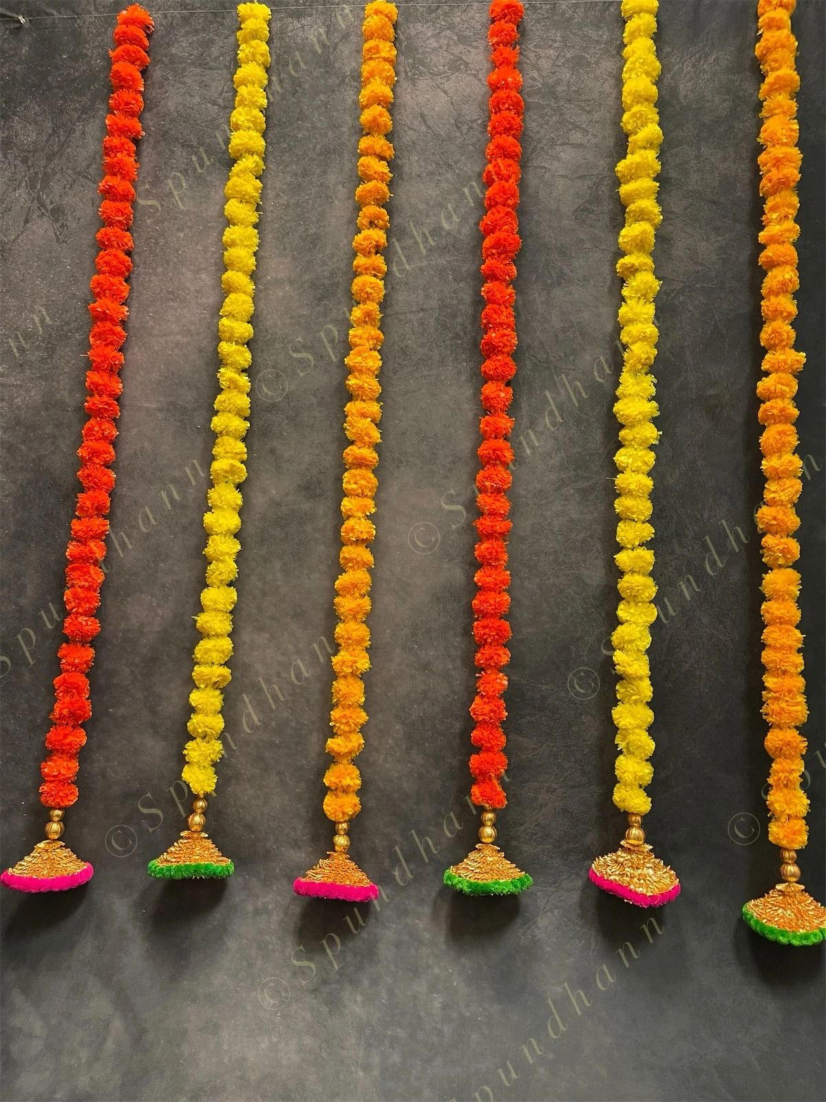 Marigold & Gota Multicolor Dangler Set of 2