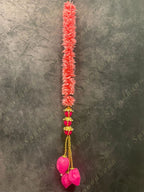 Pink Chameli & Lotus Bud with Pearl & pom pom