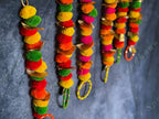 Colorful Pom Pom/Gota Hanging Set of 2