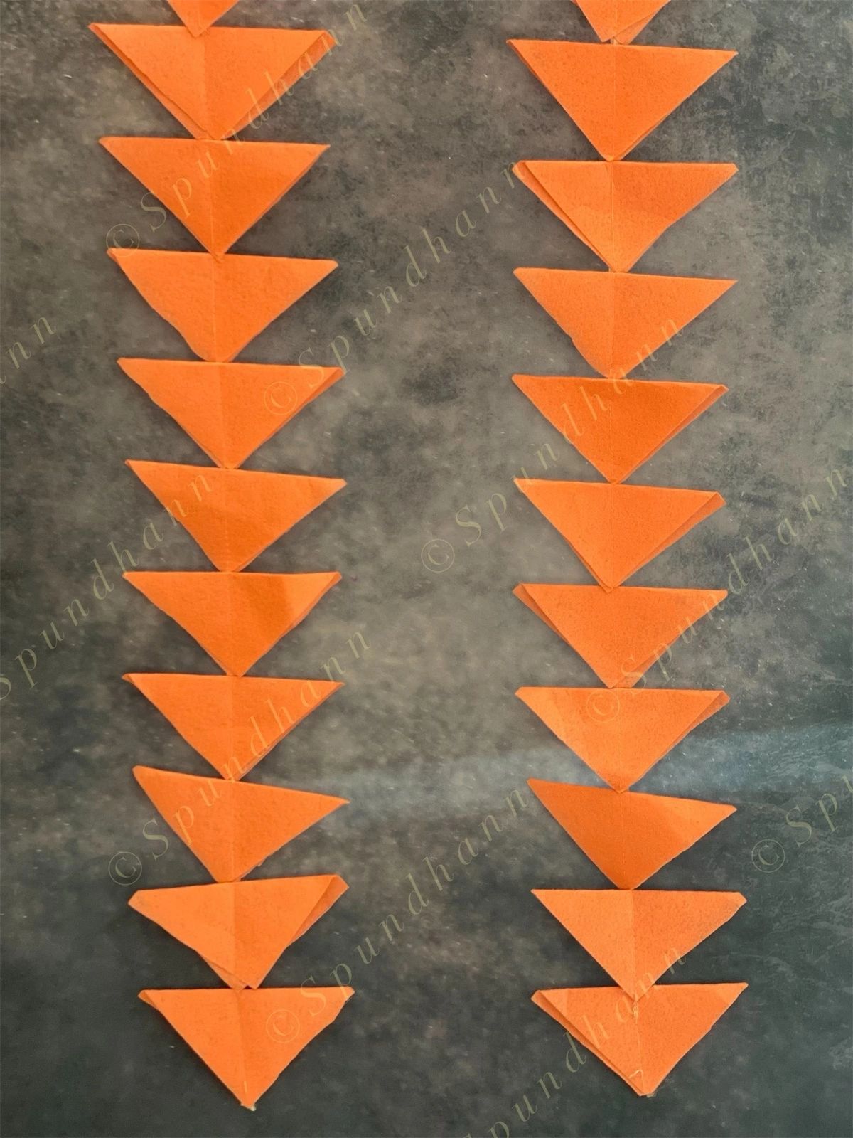 Neon Colored Triangular Felt Fabric Wall Hanging Decor