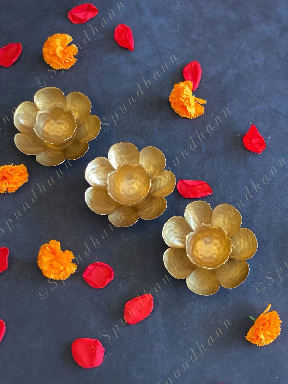Miniature Flower Urli with Tea Light Holder