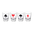 POKER SHOT GLASS SET OF 4
