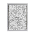 Radha and Krishna Kerala Murals DIY Framed Canvas Base for Painting