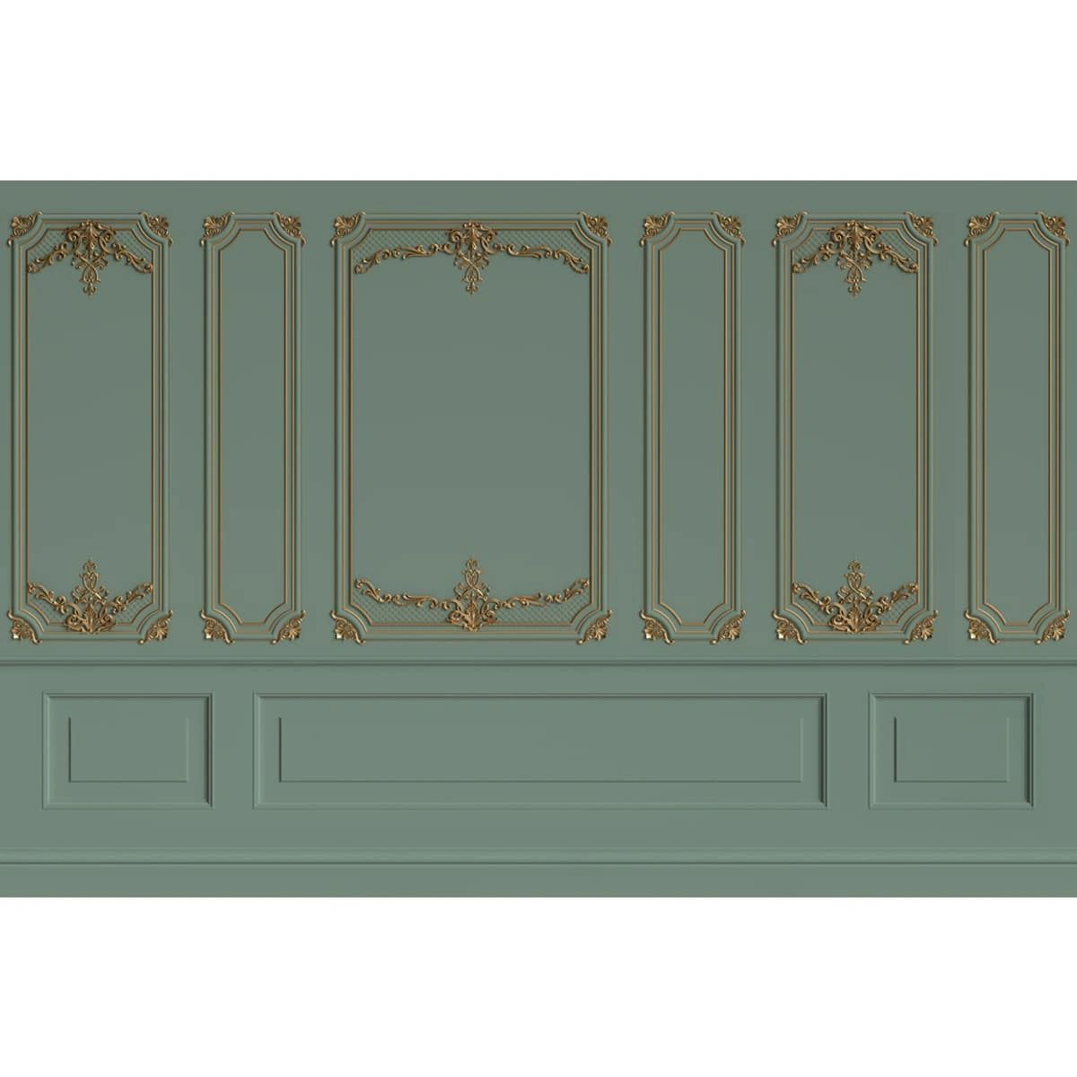 Life n Colors: 3D Molding Decorative Room Wallpaper, Green
