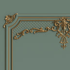 Life n Colors: 3D Molding Decorative Room Wallpaper, Green