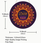 Happy Diwali Festival Of Lights Wooden Hanging Sign