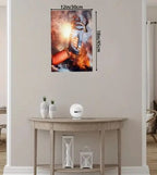 Lord Shiva Statue Poster Lord Shiva Hand Held Canvas Framed