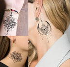 BlackTemporary Tattoo Sticker for Women - Henna / Mehndi 5 sheets set