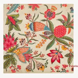 Vintage Floral Canvas Framed