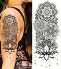 Mandala Temporary Tattoo Sticker for Women - Henna / Mehndi