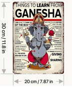 Learn from Ganesha Metal Sign