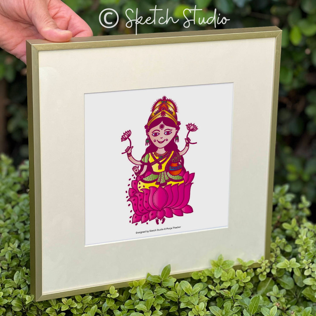 Laxmi Doodle Art - Framed