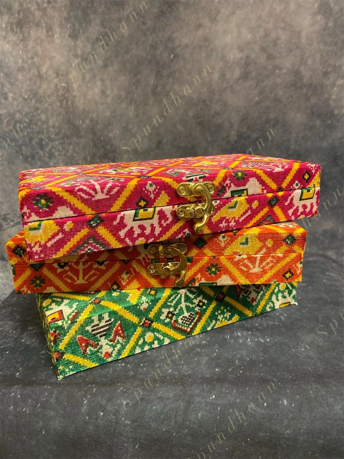 Rectangular Patola Gift Box Only