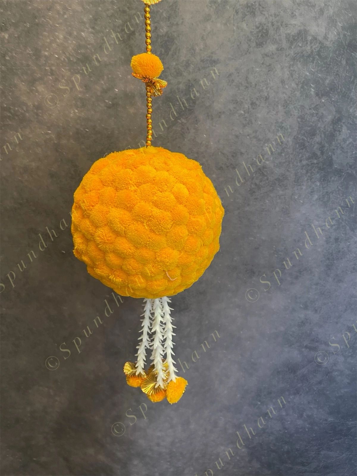 Large Ball and Pom Pom Dangler