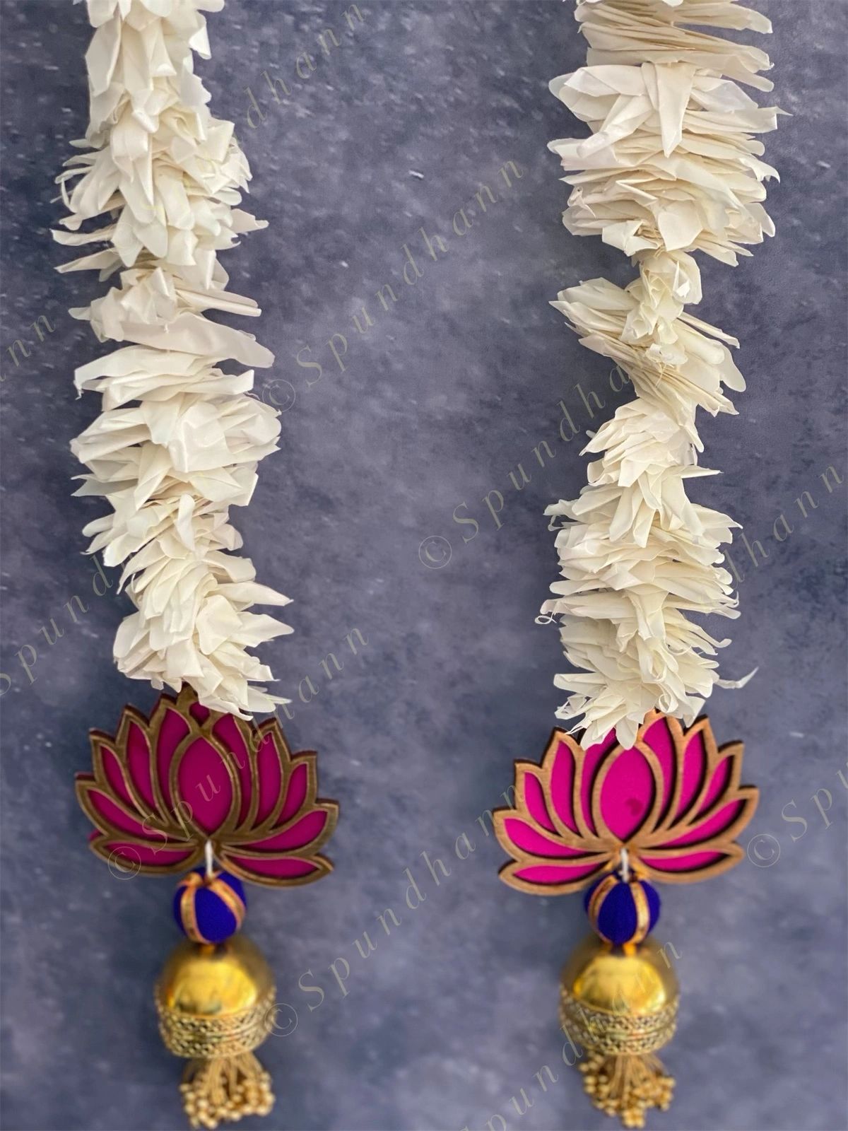 Chameli & Pink Lotus Tassel Dangler Set of 2