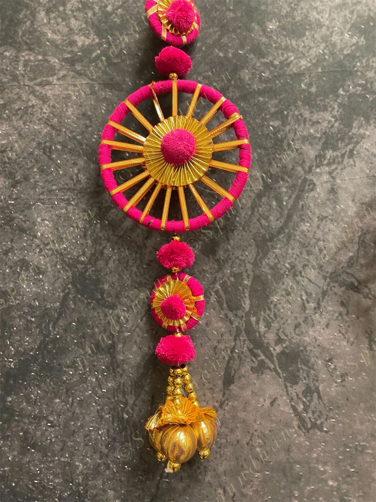 Chakri and Pom Pom mini Dangler Pair