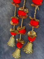 Gota Wreath Wall Hanging with Pom Pom & Bells
