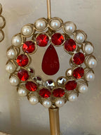 Pearl & Ruby Drop Standing Tea Light Holder Set of 3
